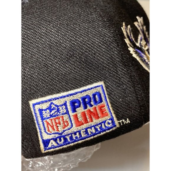 Vintage 90’s Baltimore Ravens NFL Spike Hat Snapback Black Logo Athletic Rare - Picture 7 of 13